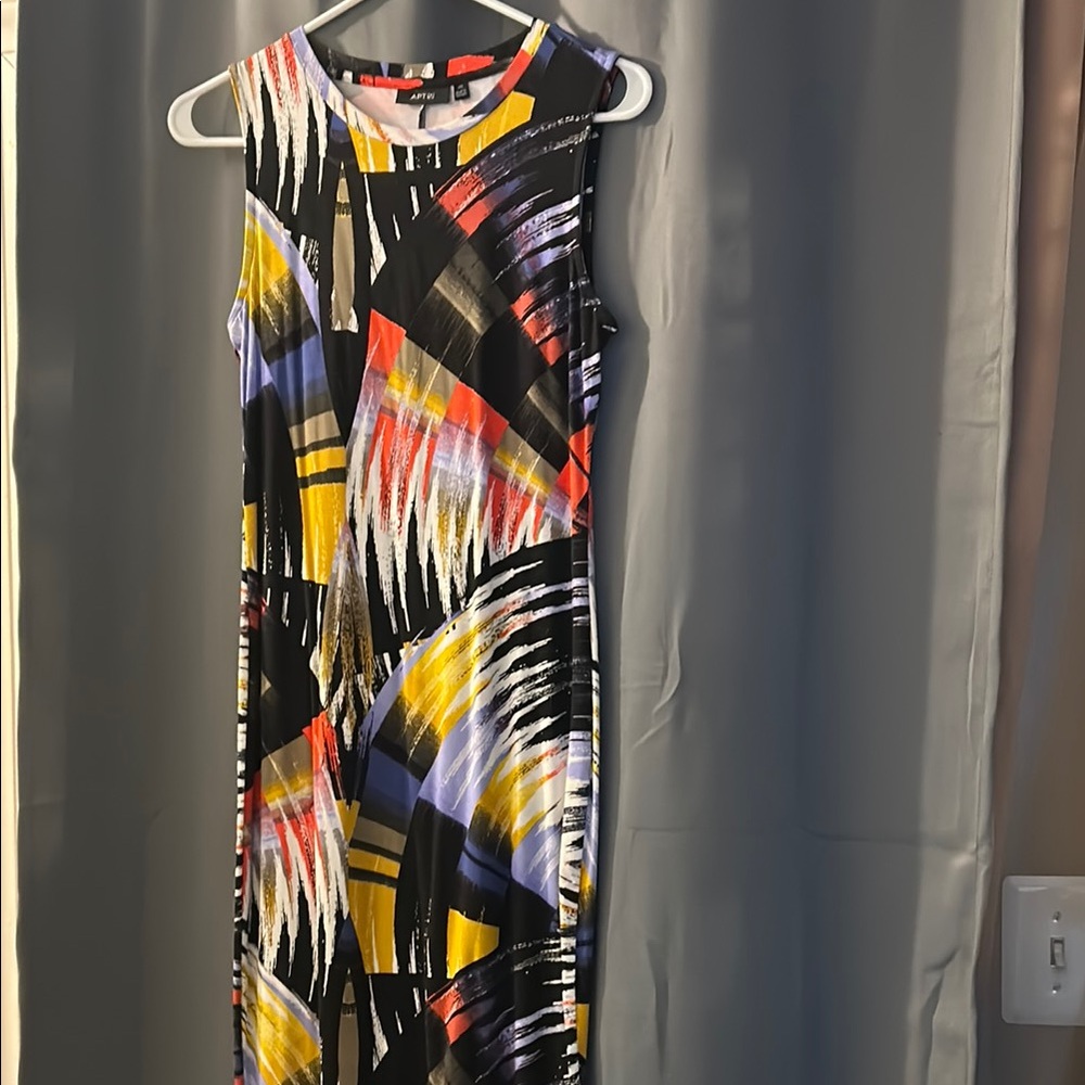 Apt. 9 Black and Red Asymmetrical Sheath Dress